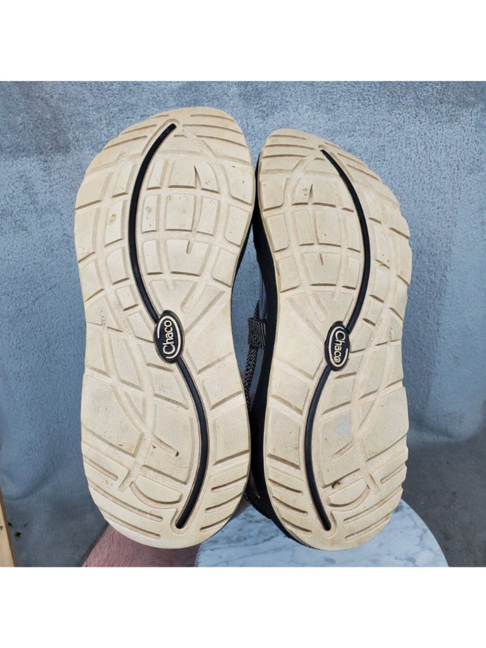 Chaco Shoes Womens Size 9 Z/Cloud 2 Black White Textile Sandals *Read* - Picture 7 of 12